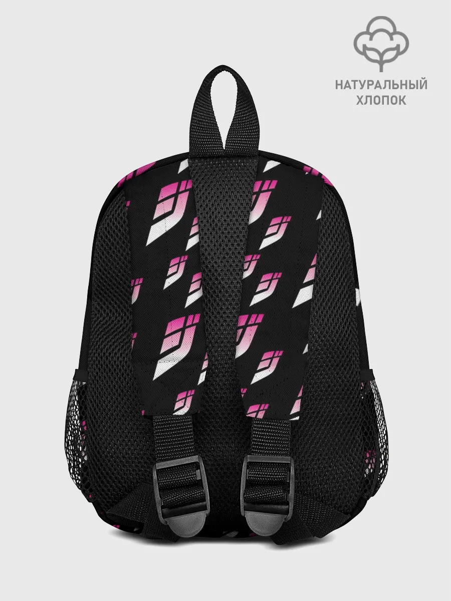 Рюкзак детский / Джоджо паттерн розовые лого