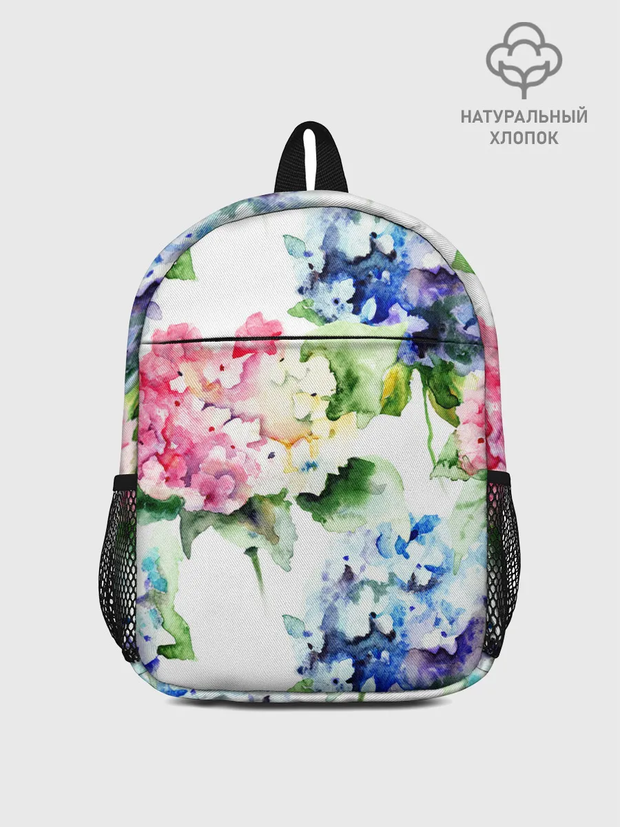 Рюкзак детский / Акварель, гортензии