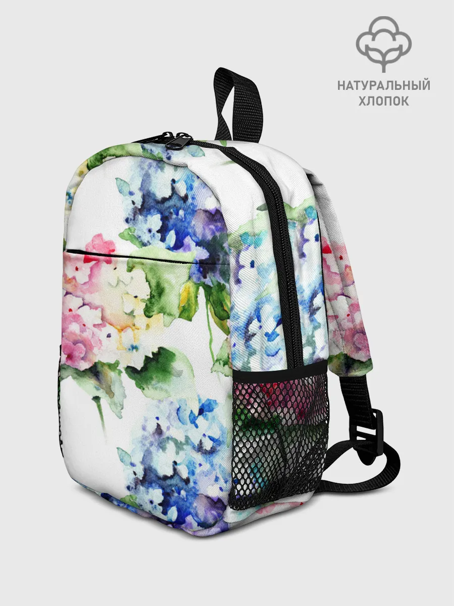 Рюкзак детский / Акварель, гортензии
