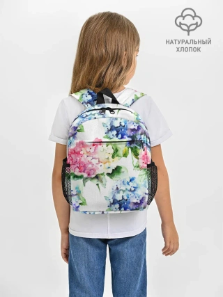 Рюкзак детский / Акварель, гортензии