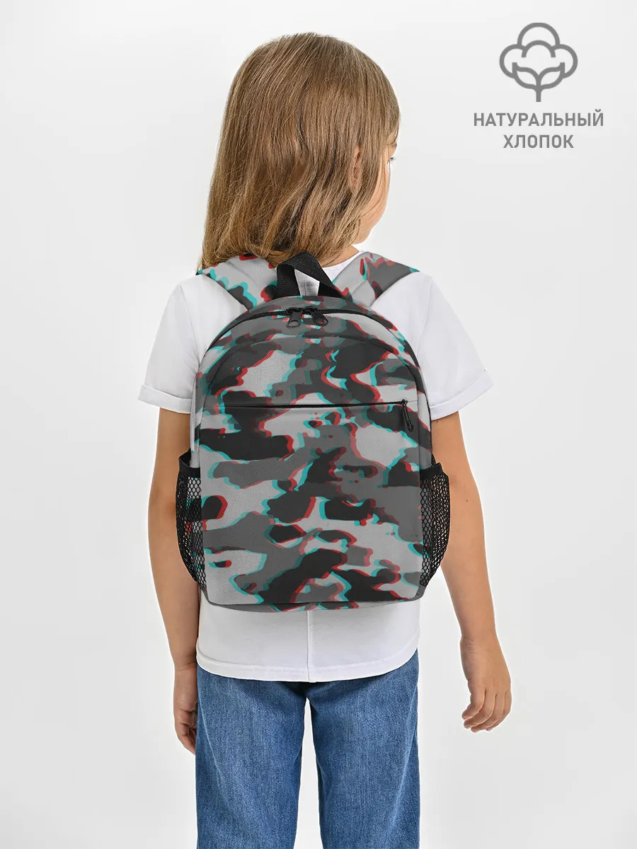 Рюкзак детский / Серый камуфляж
