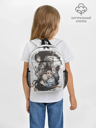 Рюкзак детский / Kimetsu no Yaiba на сером