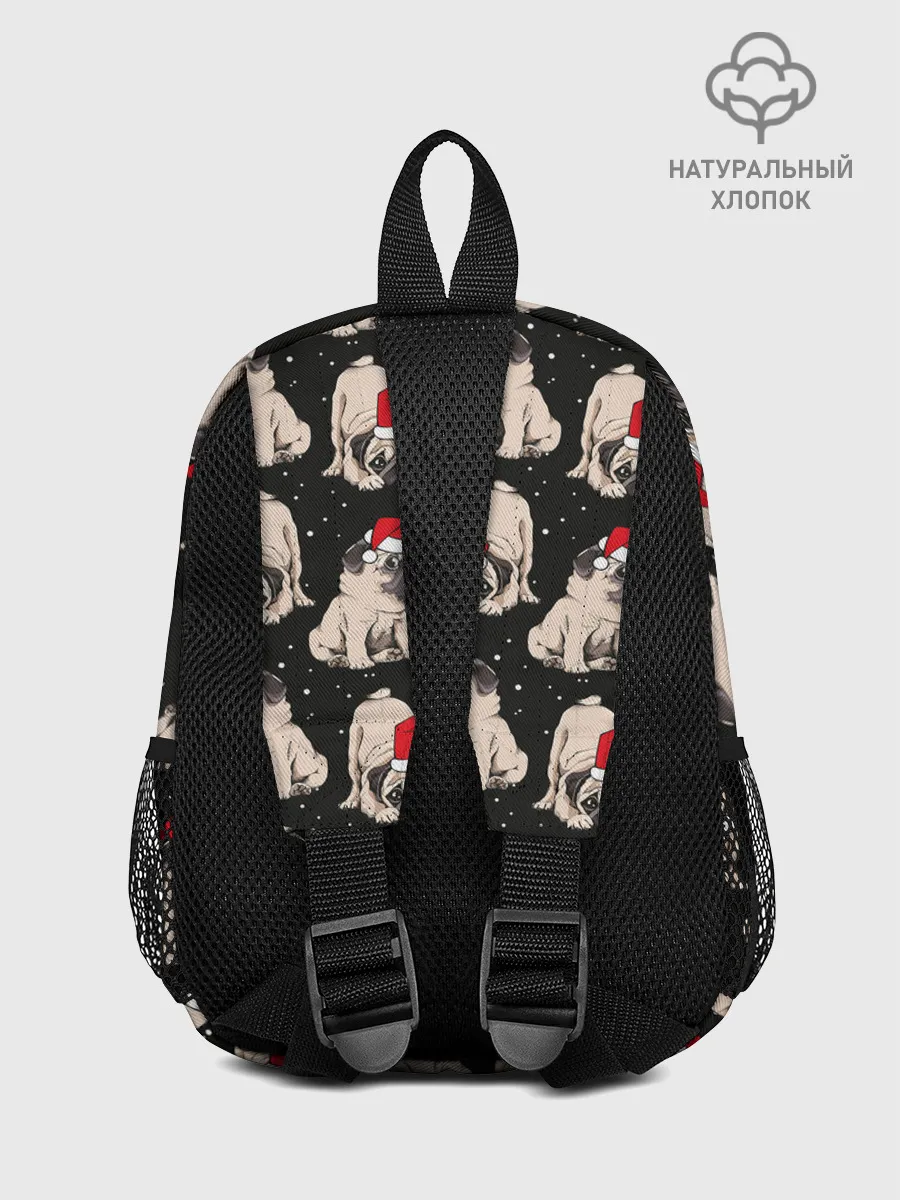Рюкзак детский / Новогодние мопсы