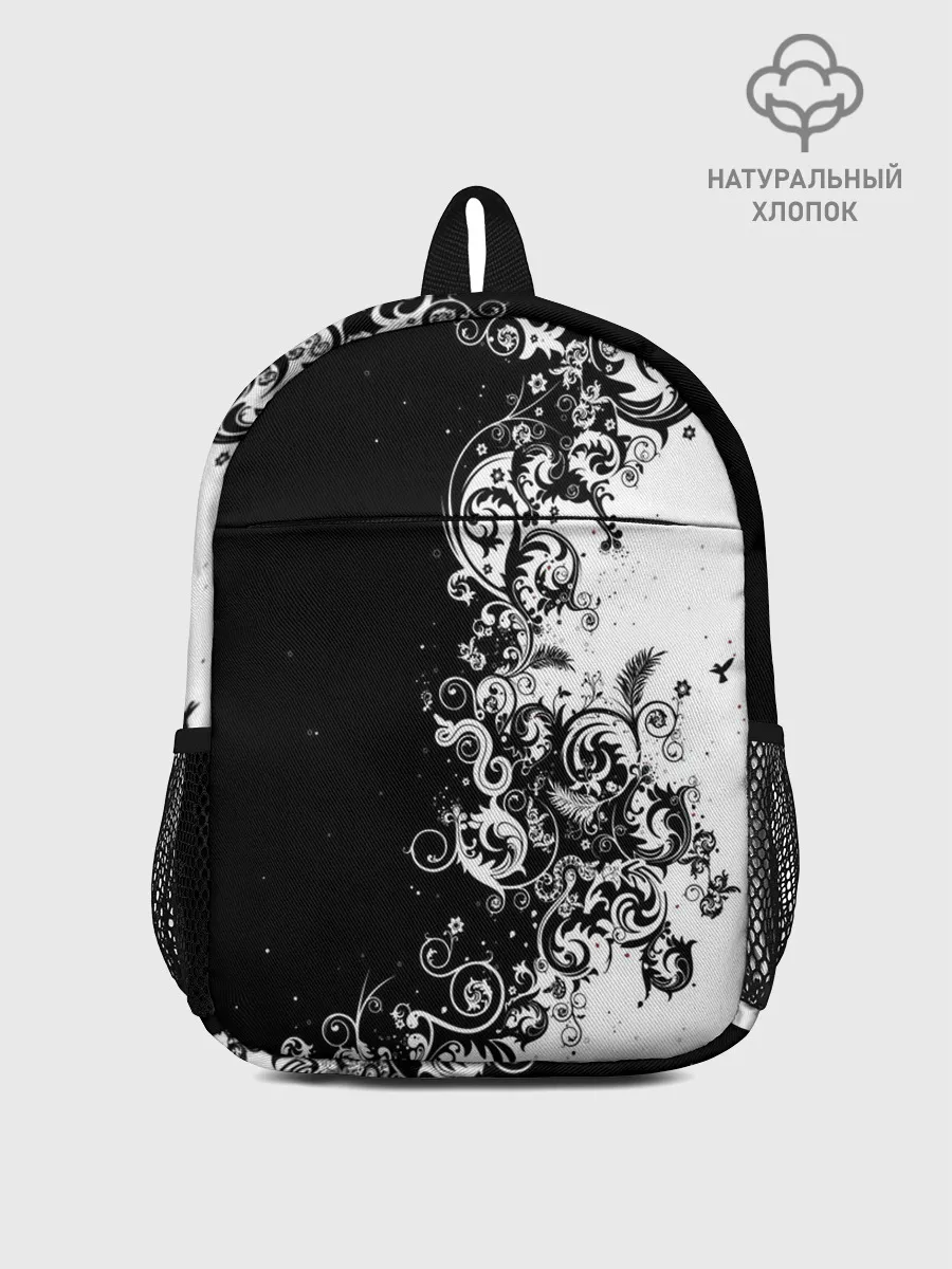 Рюкзак детский / Черно-белый узор.
