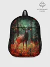 Рюкзак детский / Олень в горящем лесу Сибири