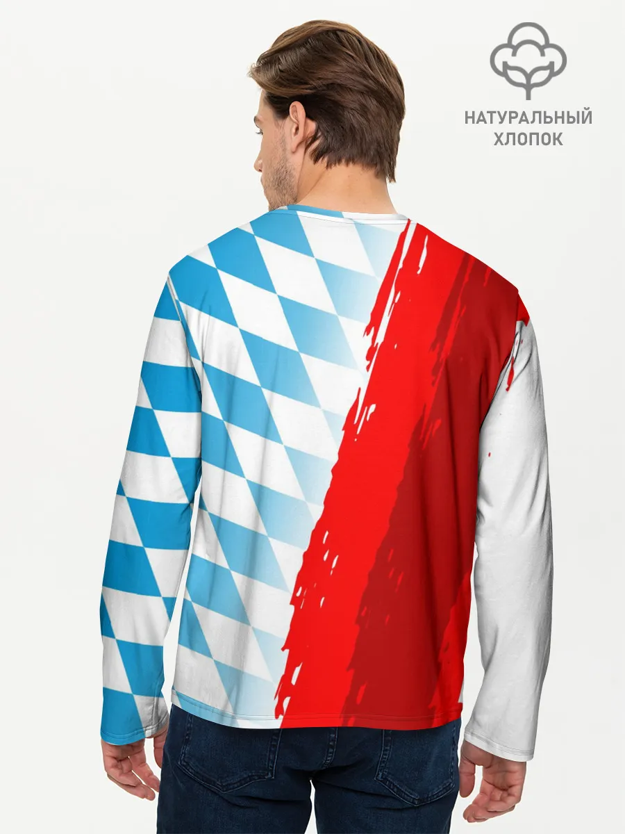 Мужской лонгслив базовый / РОБЕРТ ЛЕВАНДОВСКИ / БАВАРИЯ