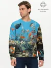 Мужской лонгслив базовый / Коралловые рыбки