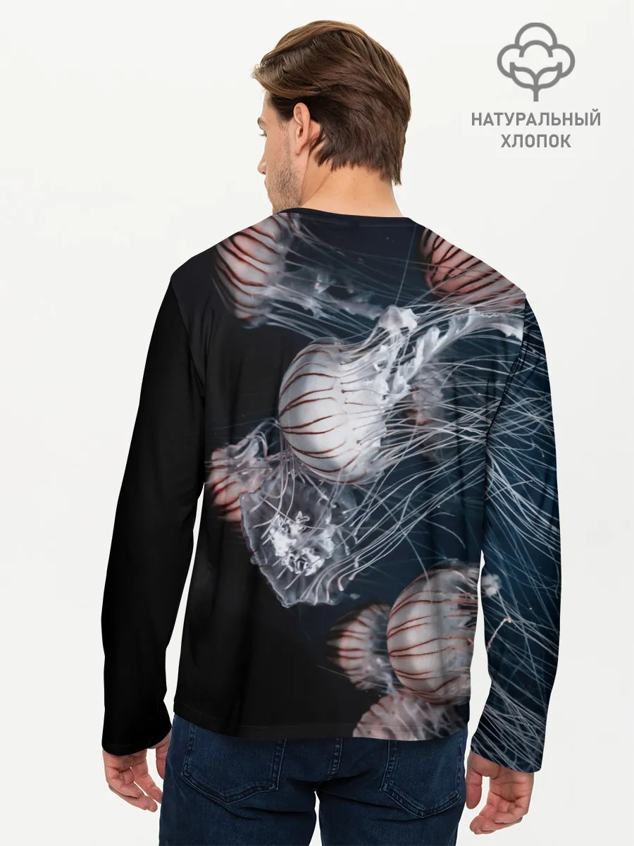 Мужской лонгслив базовый / Медузы