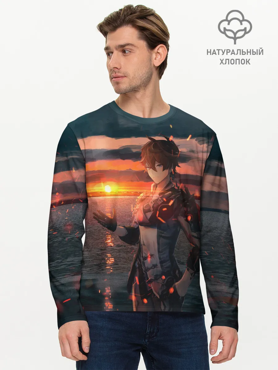 Мужской лонгслив базовый / Tartaglia art