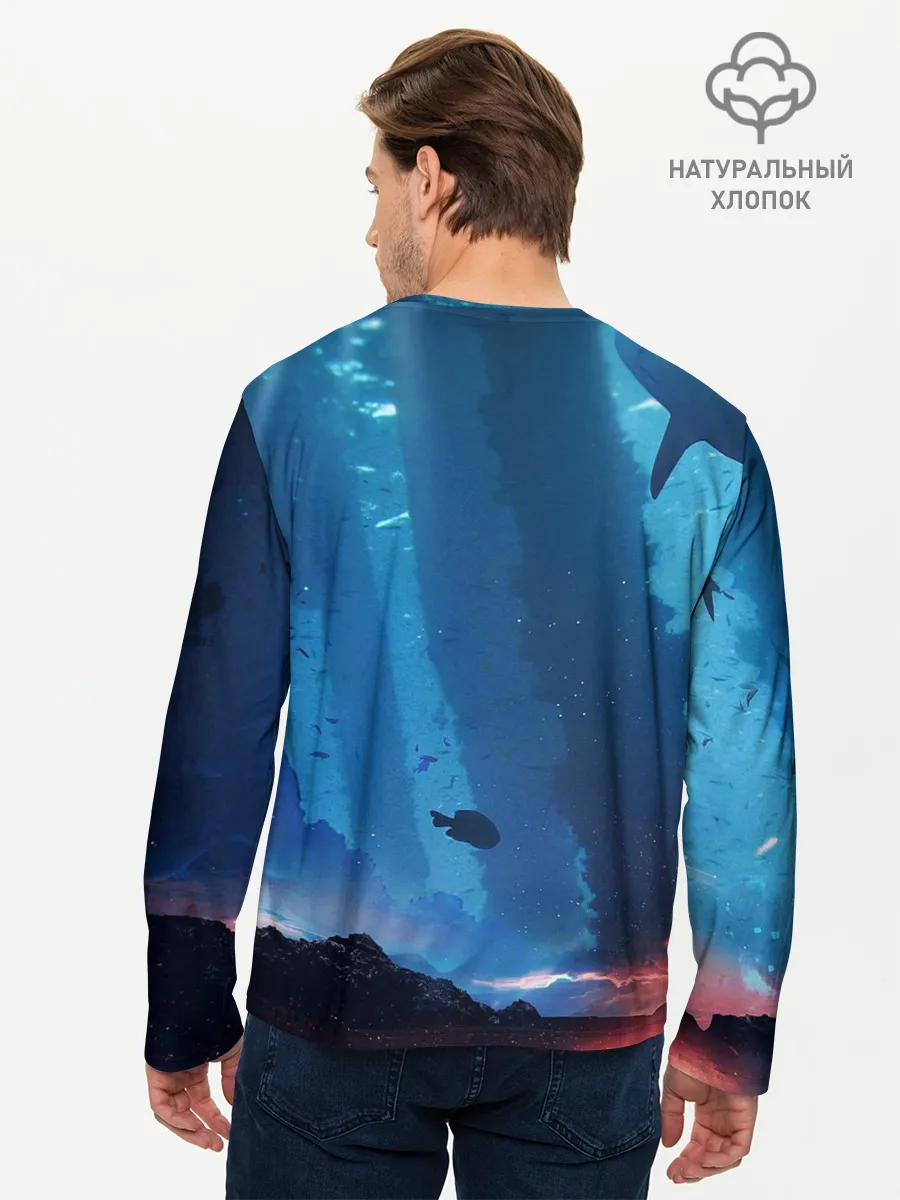 Мужской лонгслив базовый / Подводный мир | Силуэт