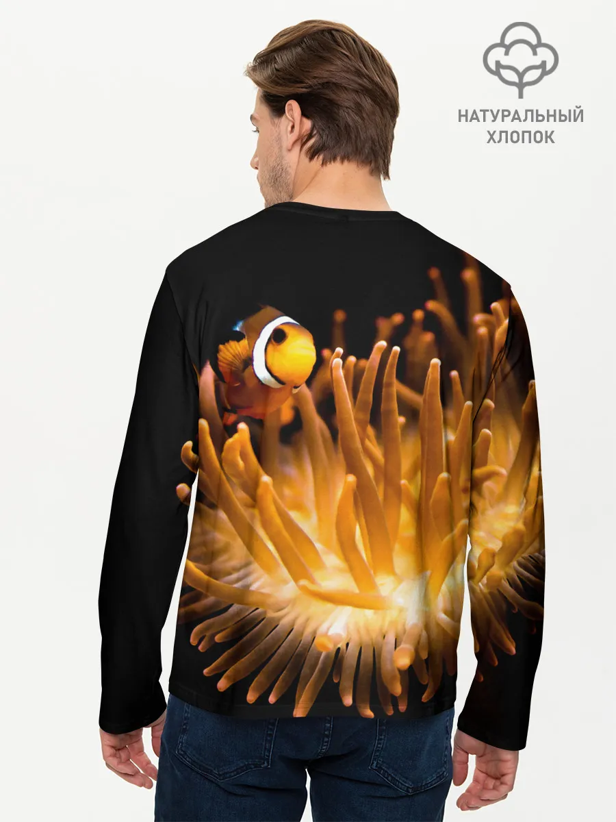 Мужской лонгслив базовый / Клоуны в актинии