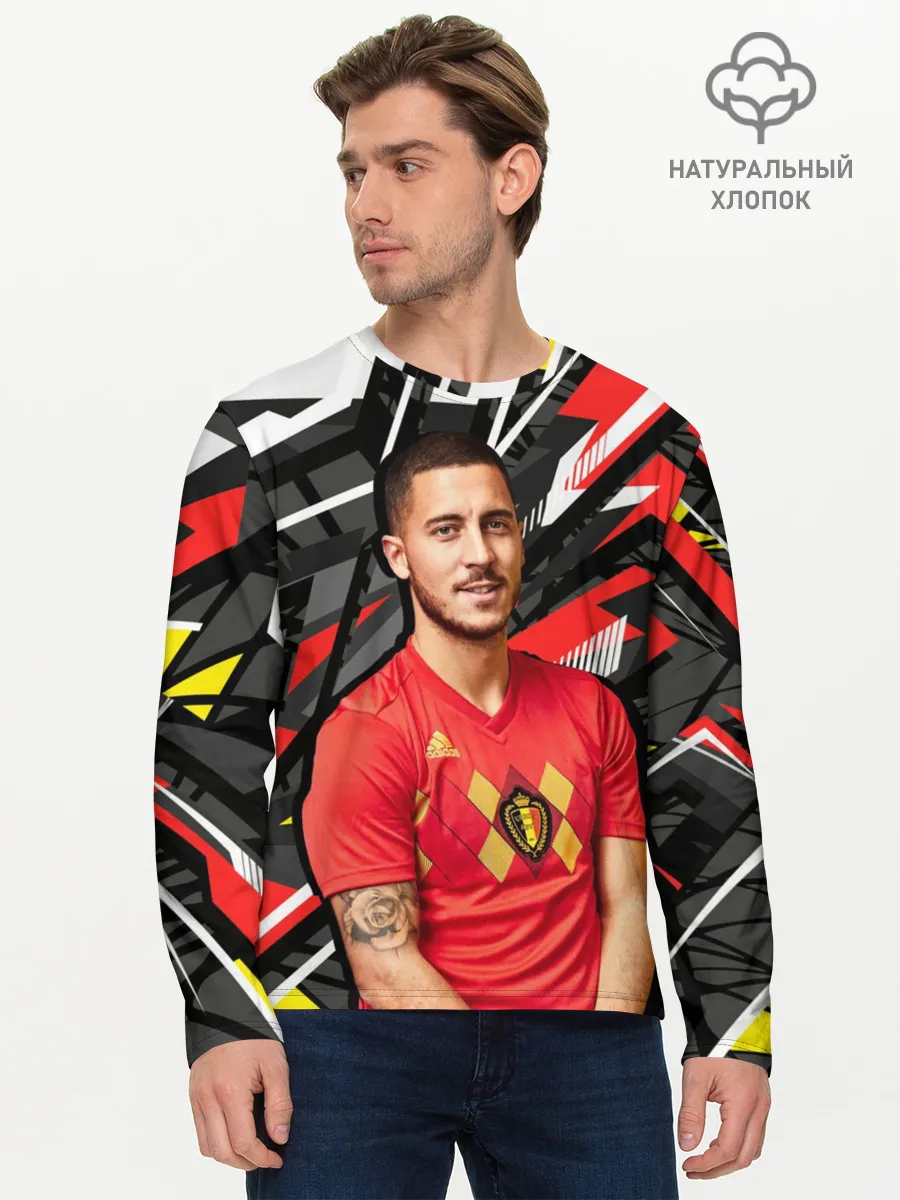 Мужской лонгслив базовый / Эден Азар