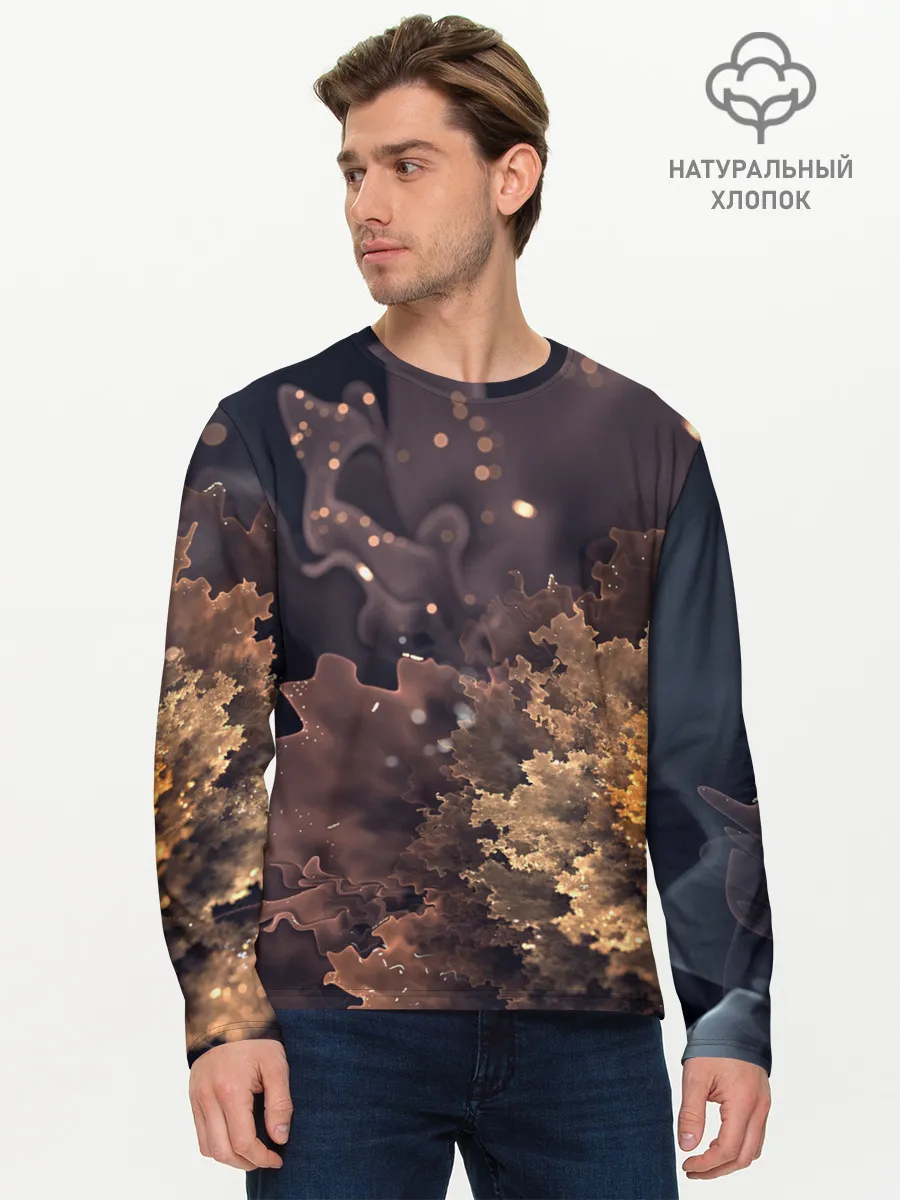 Мужской лонгслив базовый / КосмиЧеский Цветок