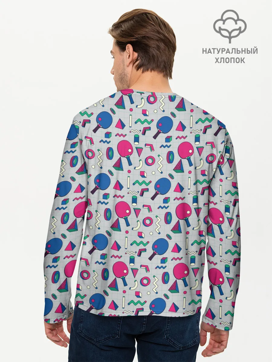 Мужской лонгслив базовый / Настольный Теннис