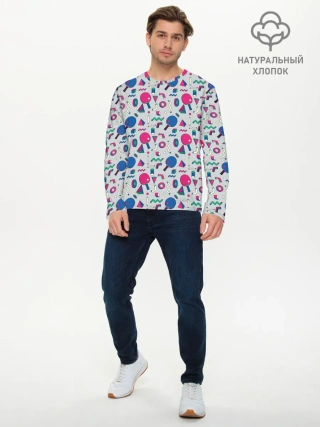 Мужской лонгслив базовый / Настольный Теннис