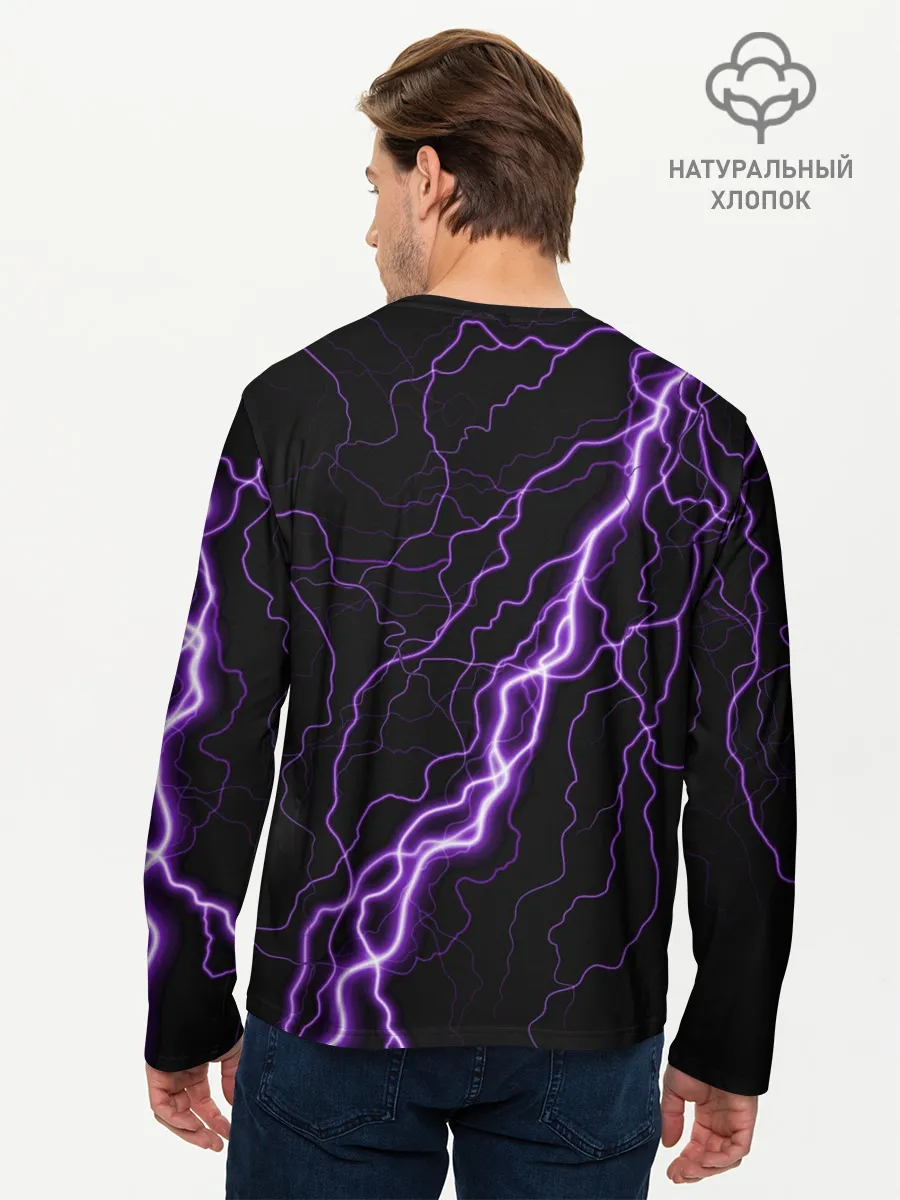 Мужской лонгслив базовый / Keqing Genshin Impact / Молния