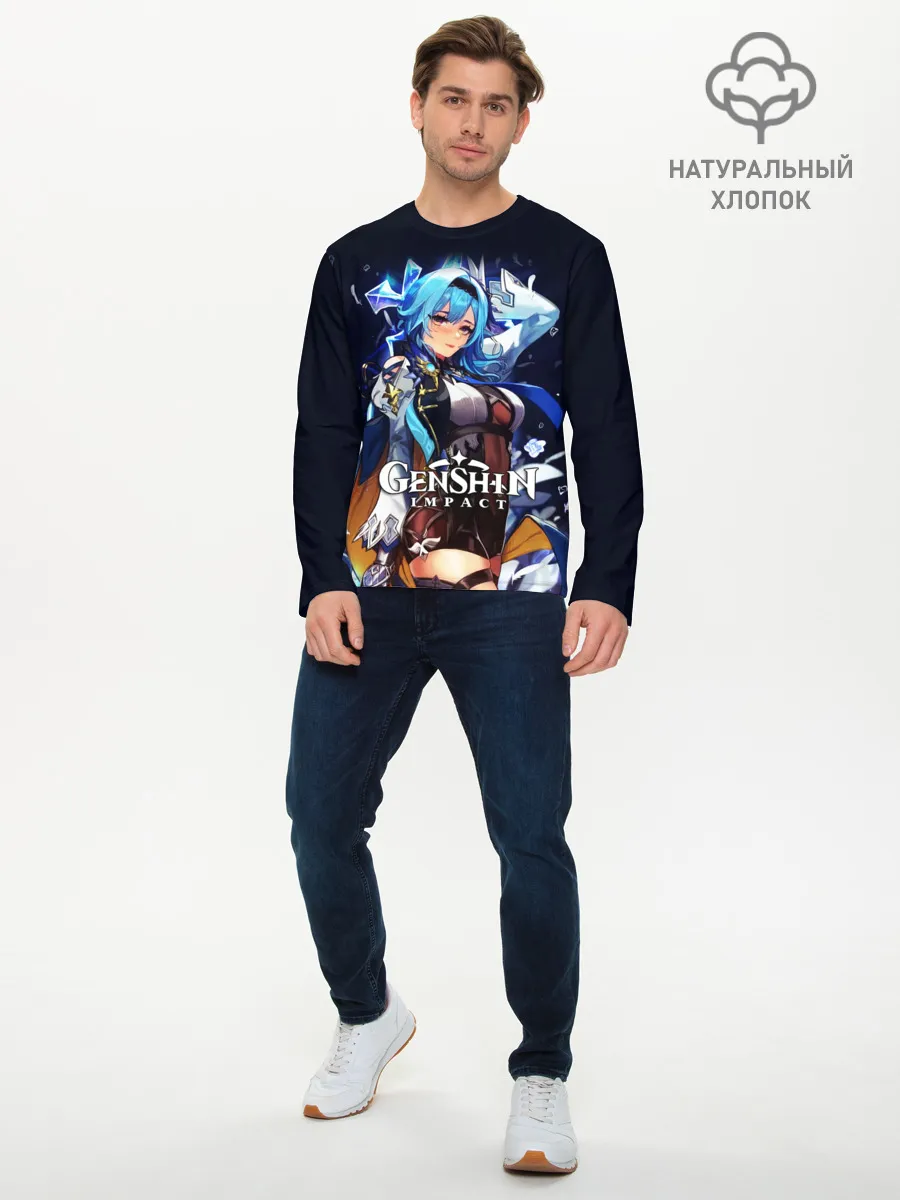 Мужской лонгслив базовый / Eula / Genshin Impact
