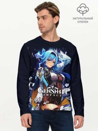 Мужской лонгслив базовый / Eula / Genshin Impact