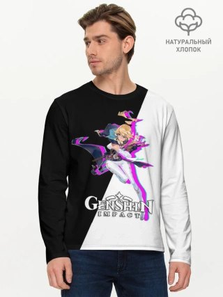 Мужской лонгслив базовый / GENSHIN IMPACT / JEAN
