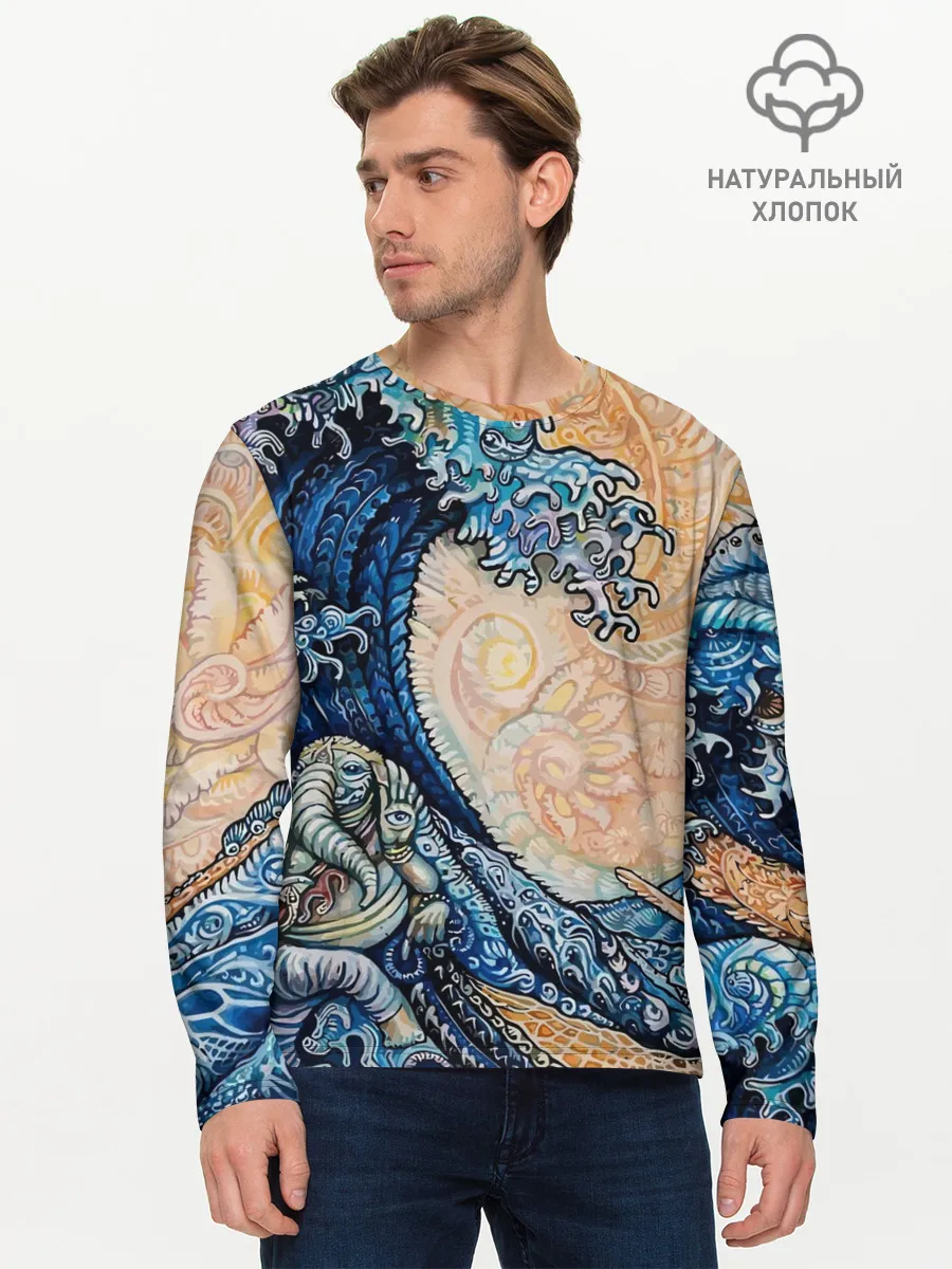 Мужской лонгслив базовый / Indian Ocean psychedelics