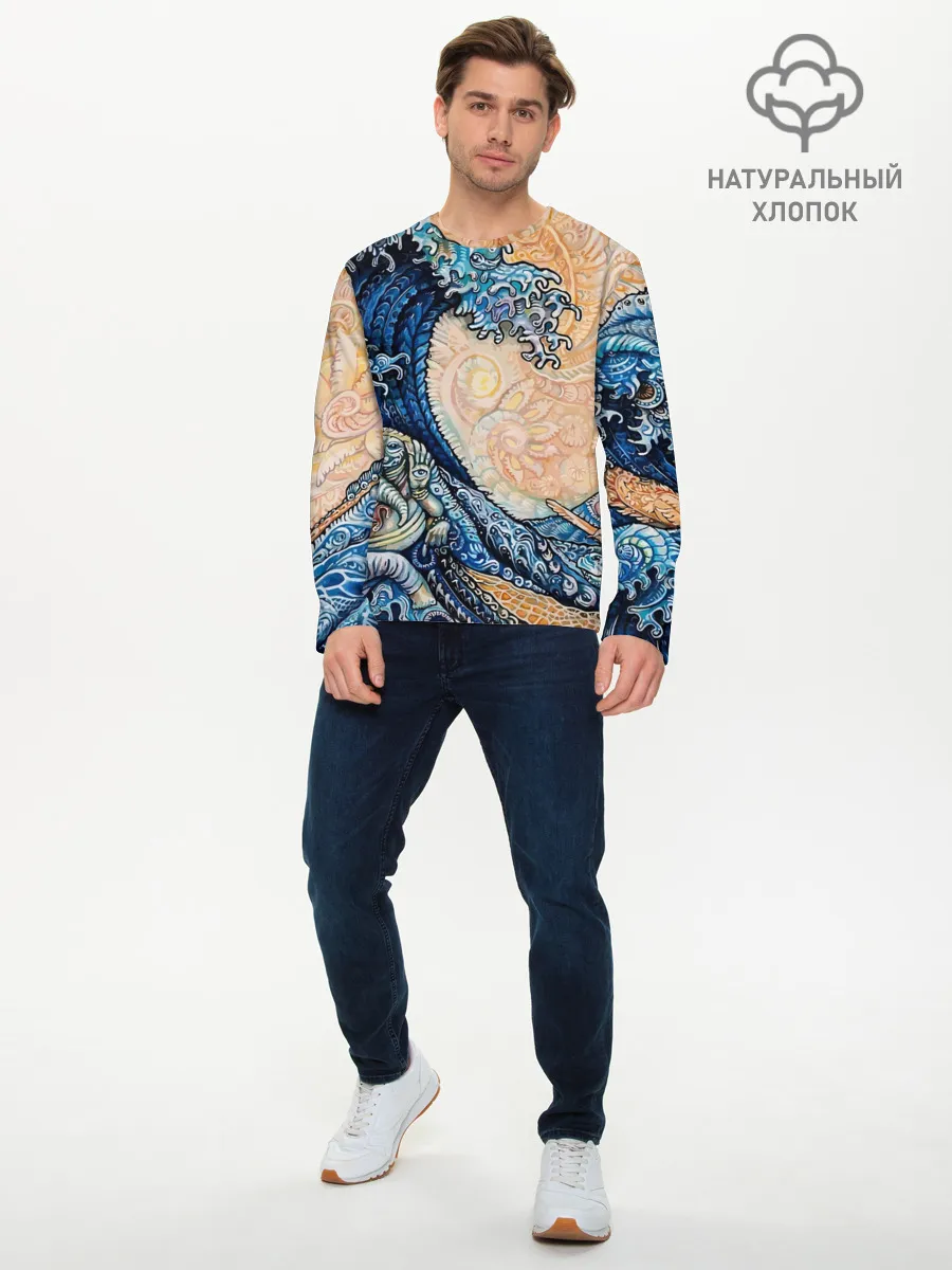Мужской лонгслив базовый / Indian Ocean psychedelics