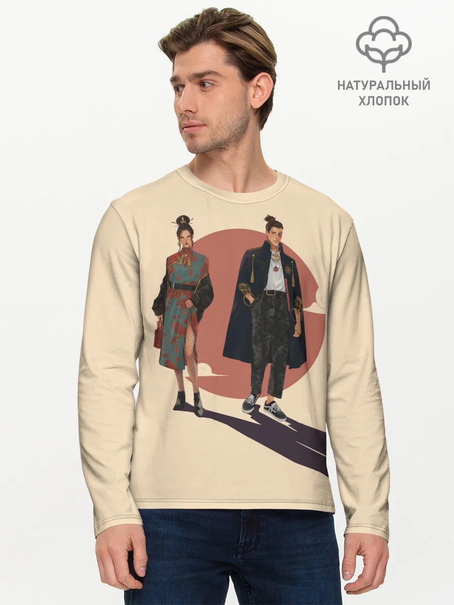 Мужской лонгслив базовый / Катара и Сокка