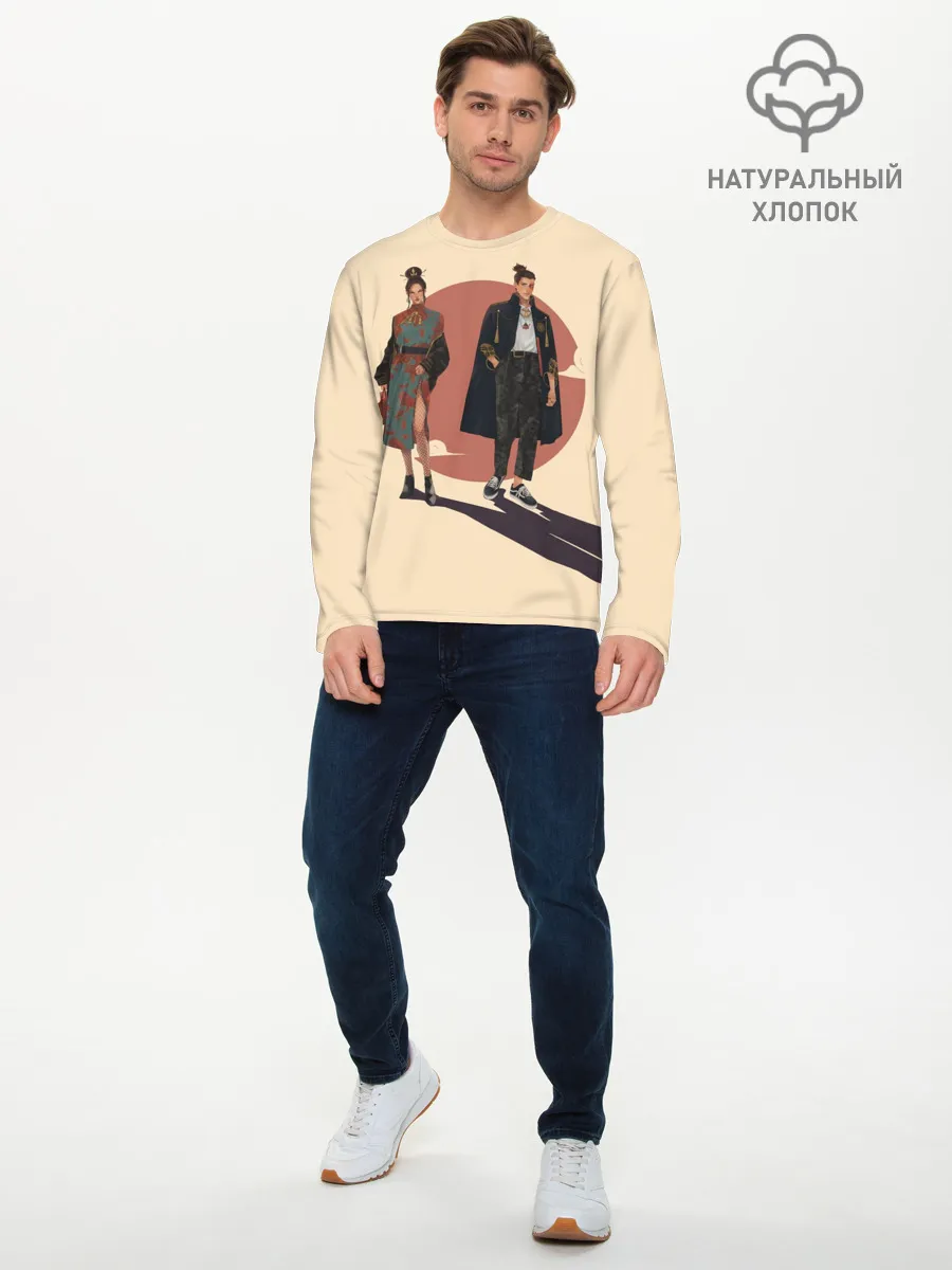 Мужской лонгслив базовый / Катара и Сокка