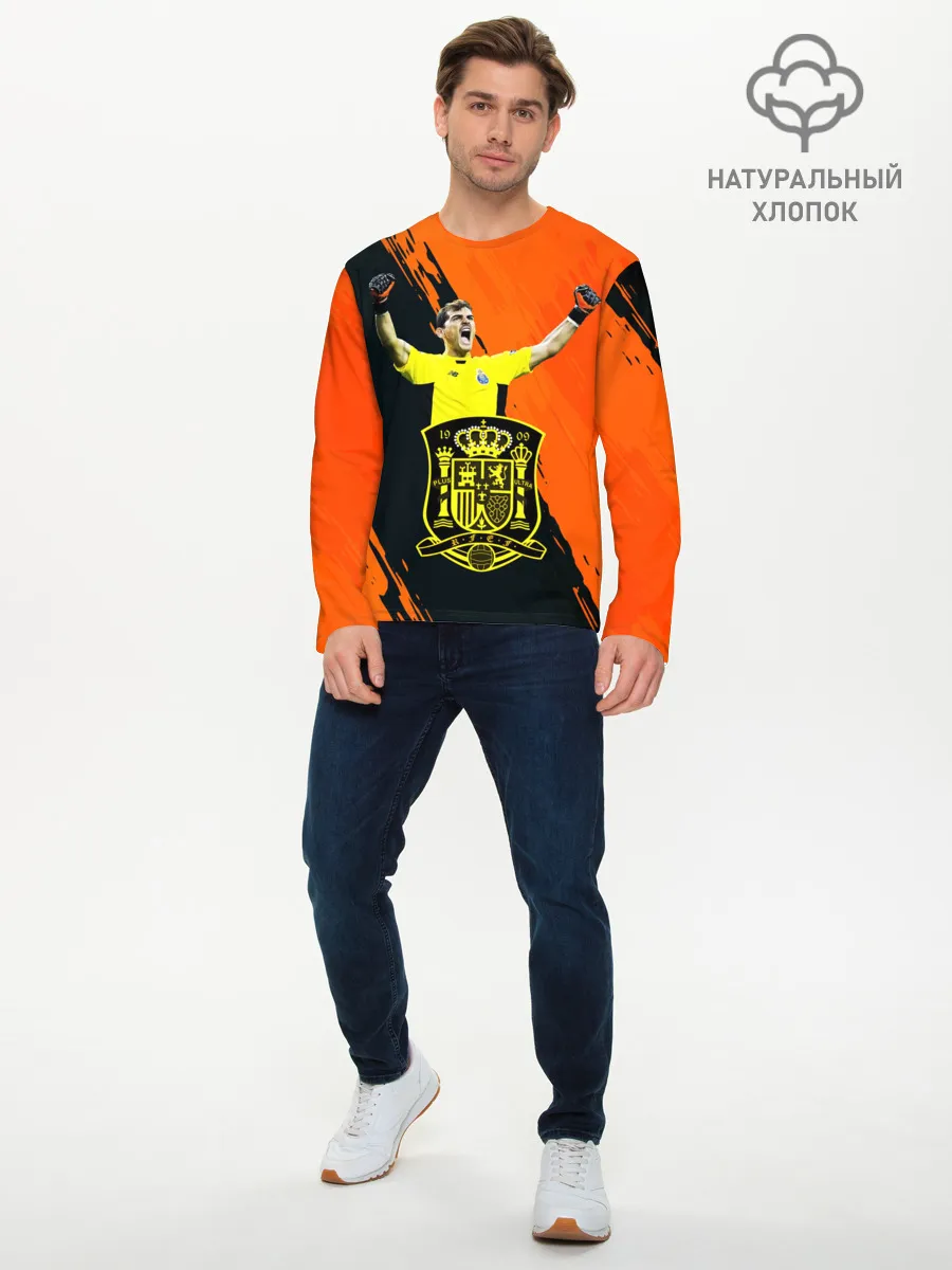 Мужской лонгслив базовый / Икер Касильяс/Iker Casillas