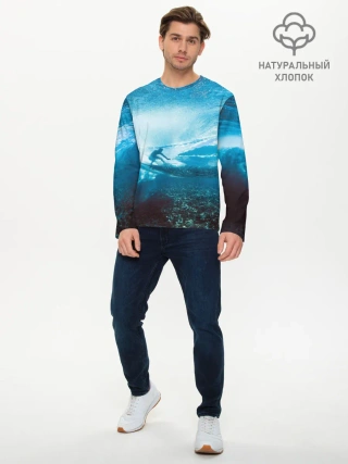 Мужской лонгслив базовый / Под водой