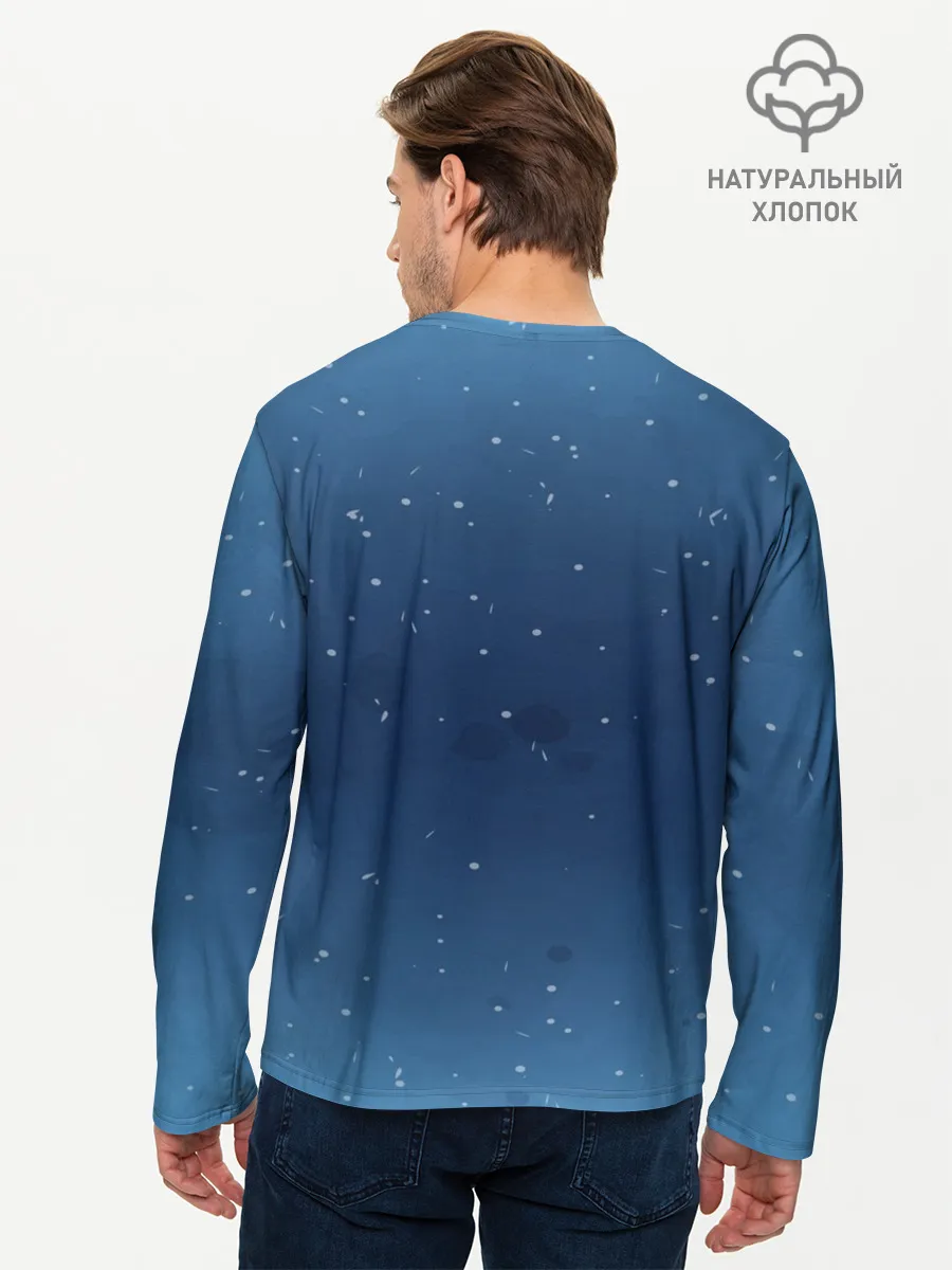 Мужской лонгслив базовый / Два дельфина