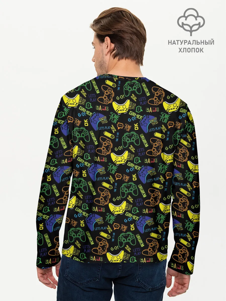 Мужской лонгслив базовый / Игроман