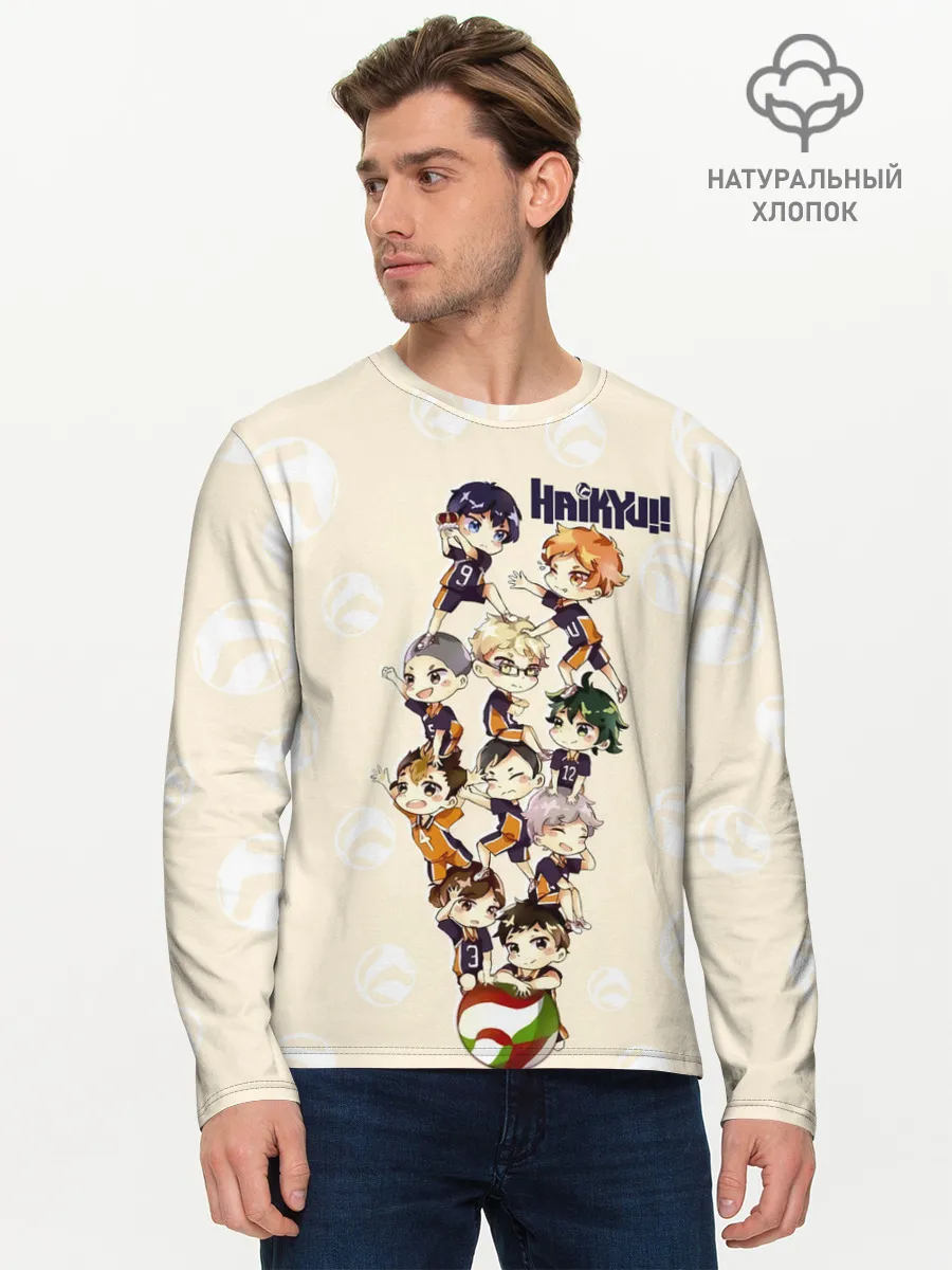 Мужской лонгслив базовый / Команда Карасуно | Haikyuu!!