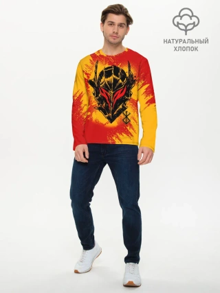 Мужской лонгслив базовый / БЕРСЕРК маска и лого