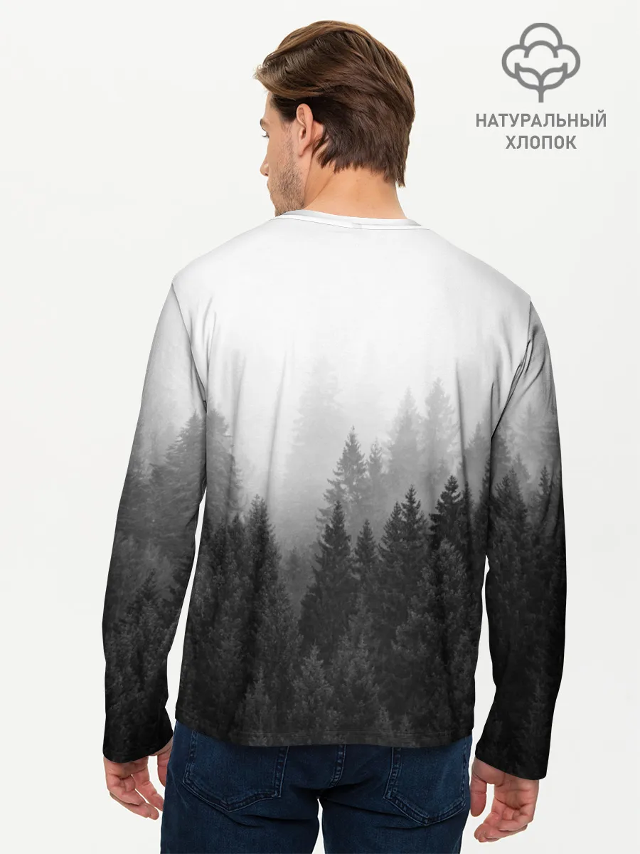 Мужской лонгслив базовый / ДУХ ЛЕСА / ПОМНИ СВОИ КОРНИ