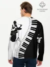Мужской лонгслив базовый / Черно Белое пианино