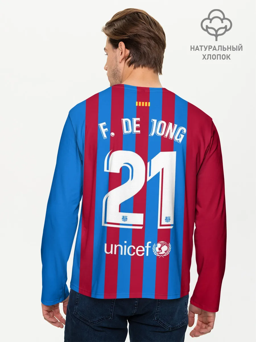 Мужской лонгслив базовый / Френки де Йонг Барселона 21/22