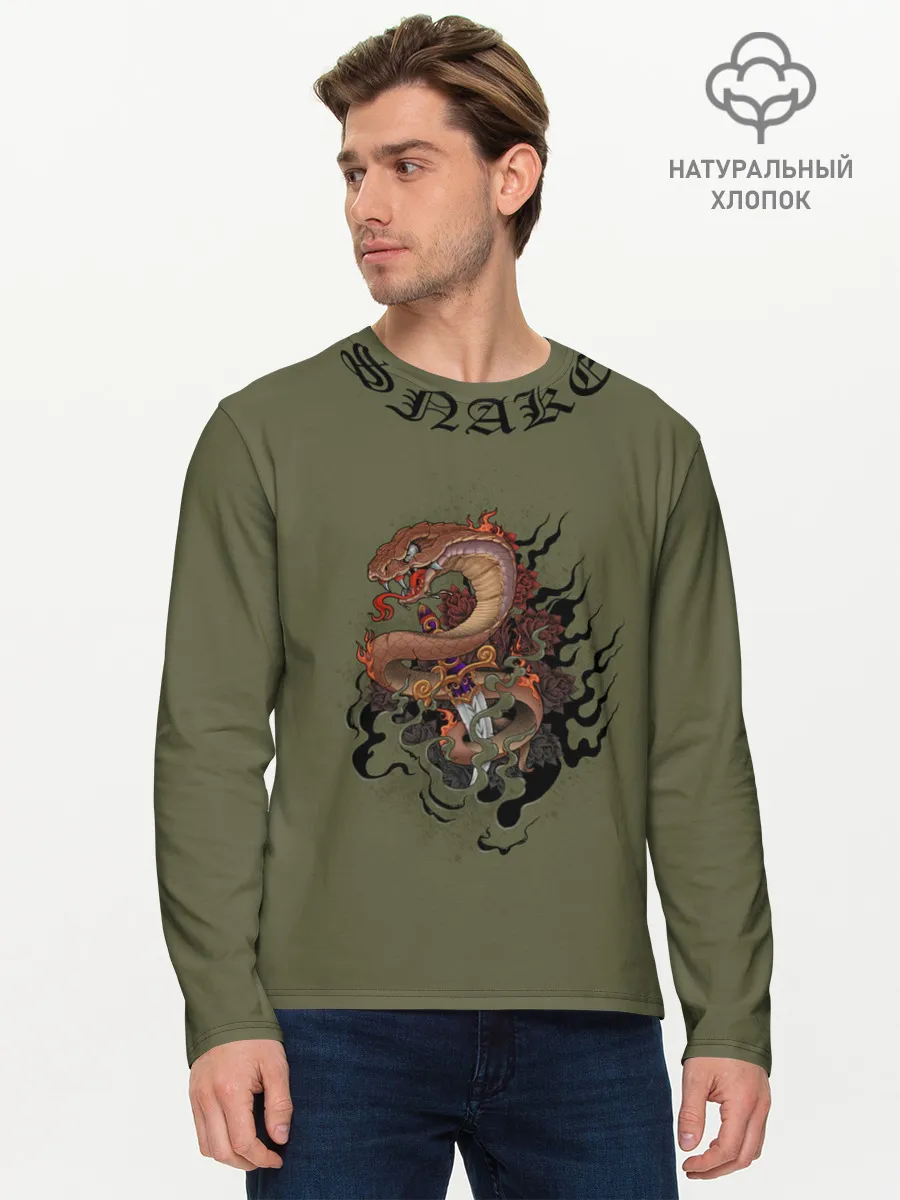 Мужской лонгслив базовый / SnаKе