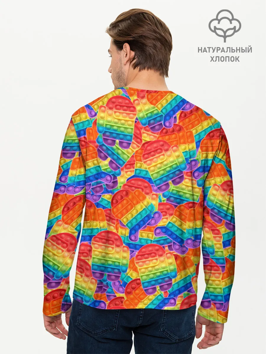 Мужской лонгслив базовый / Pop it Among Us