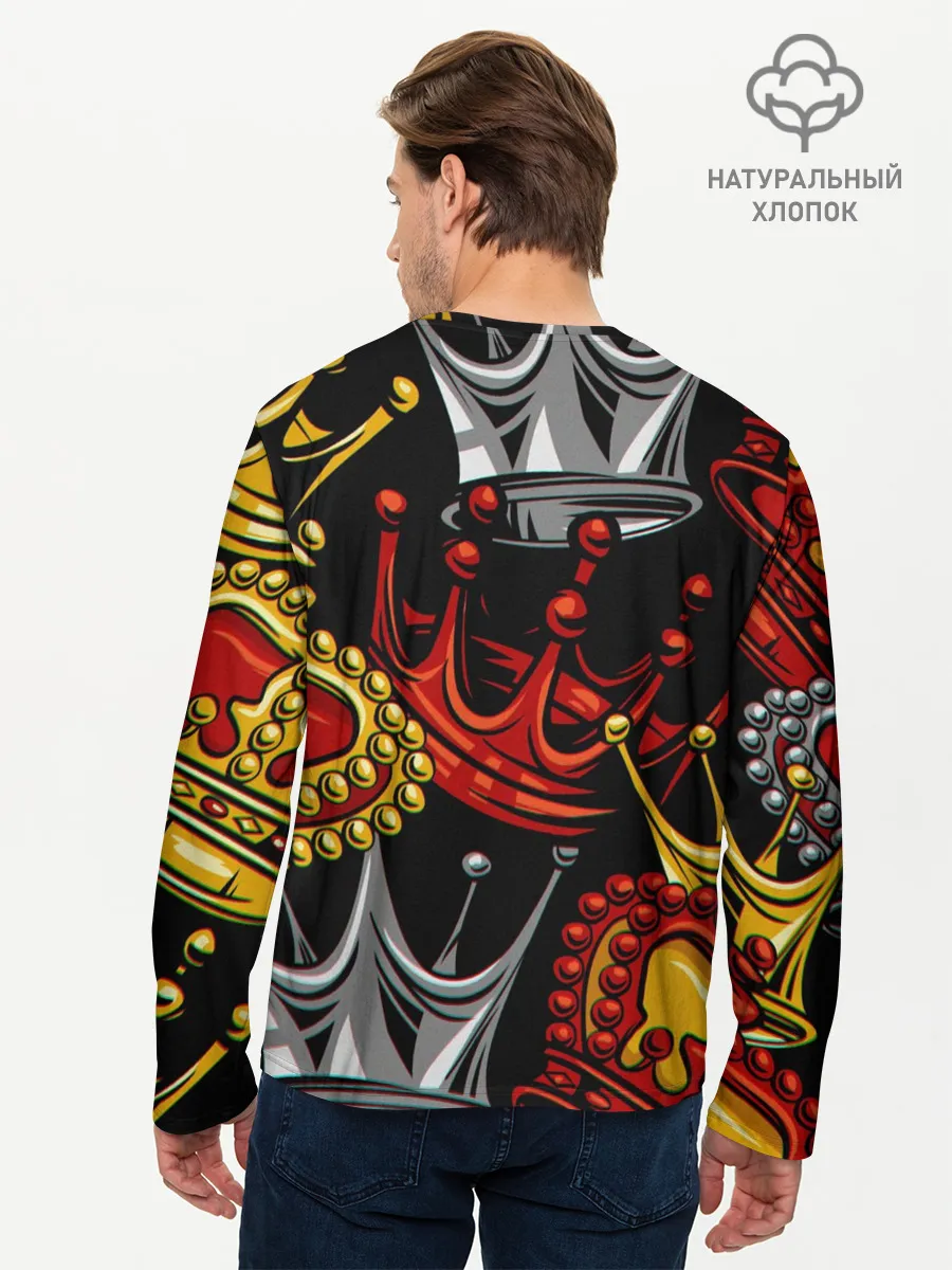 Мужской лонгслив базовый / КОРОЛЕВСКИЙ БАГРОВЫЙ 3D