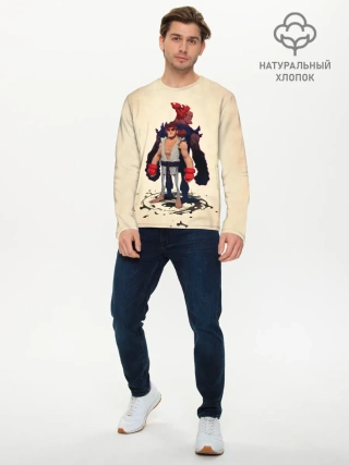 Мужской лонгслив базовый / Рю и Акума