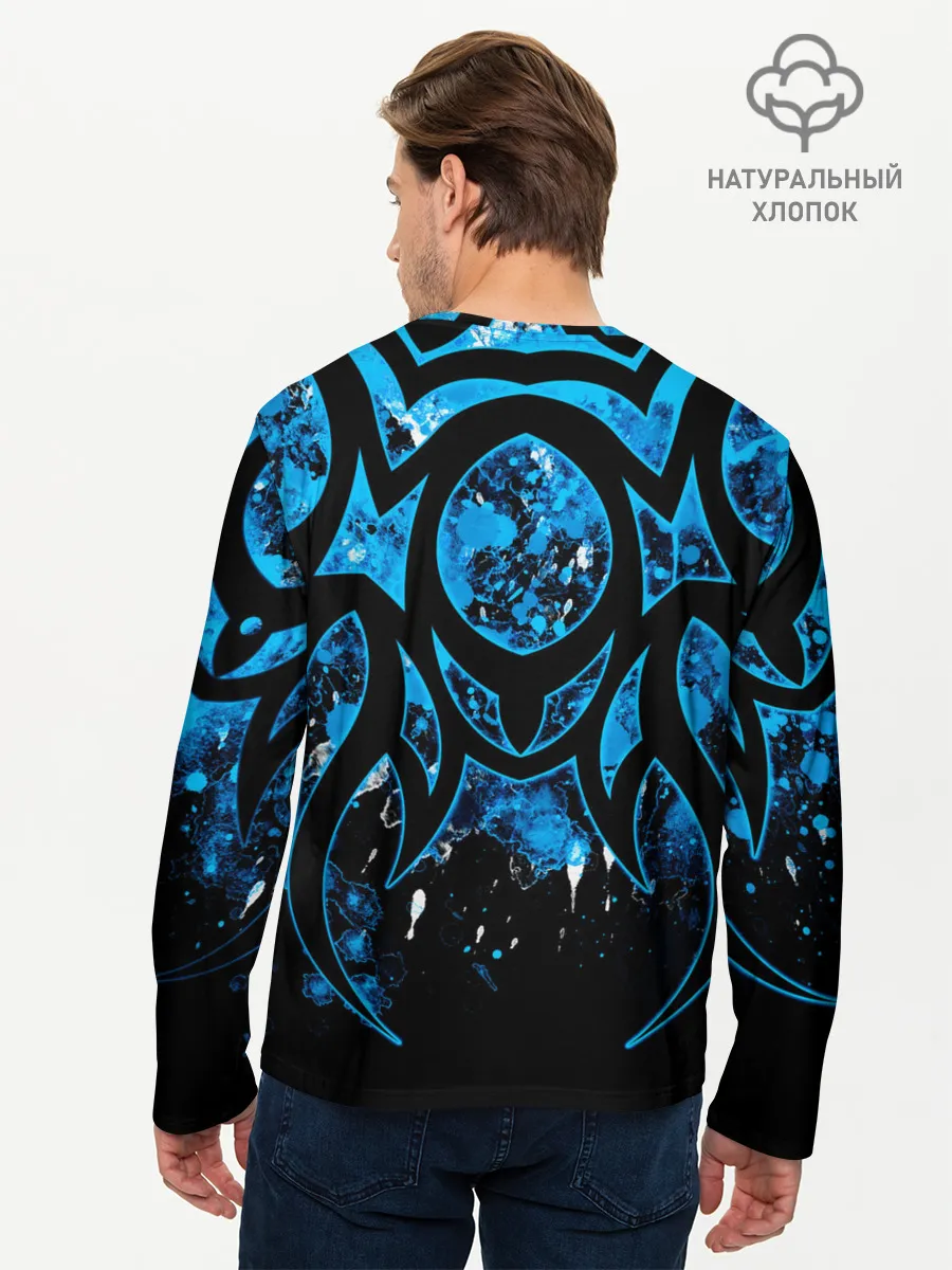 Мужской лонгслив базовый / Абстракция