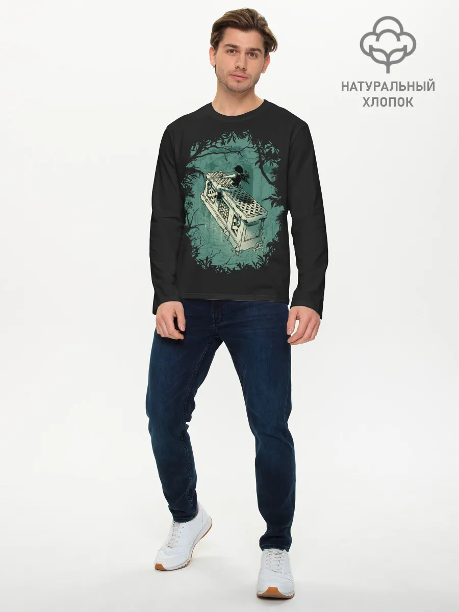 Мужской лонгслив базовый / Верхом на гробнице
