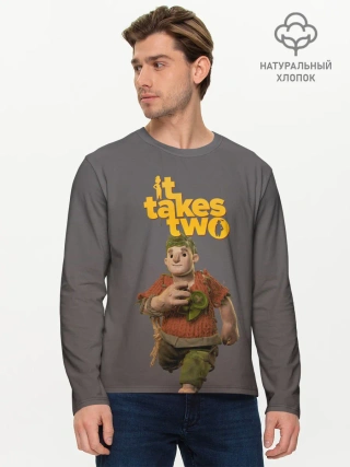 Мужской лонгслив базовый / It takes two | Нужны двое