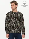 Мужской лонгслив базовый / Scull_pattern_rock