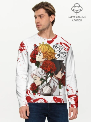 Мужской лонгслив базовый / Yakusoku no Neverland