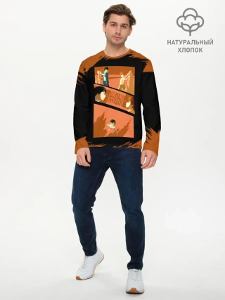 Мужской лонгслив базовый / Противостояние Хината и Кагеяма | Haikyuu!!