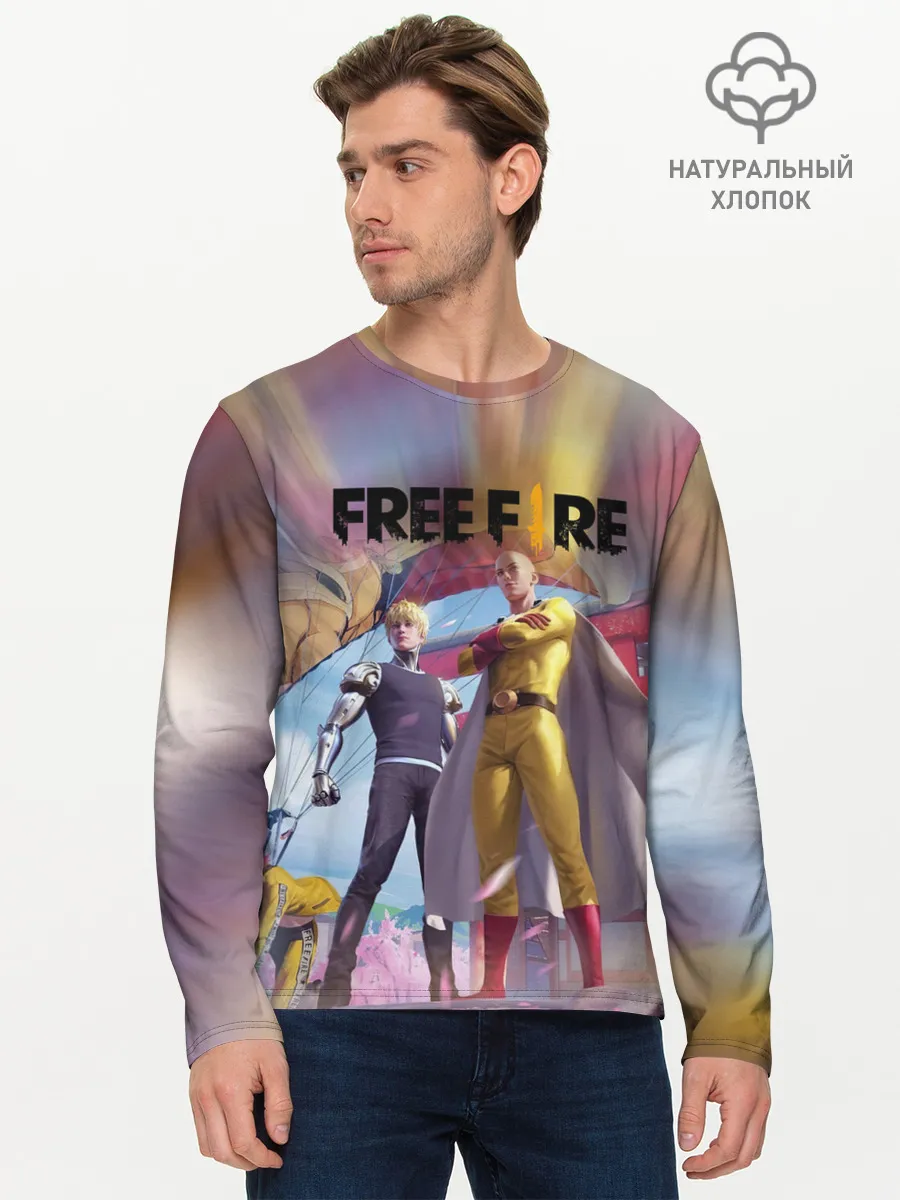 Мужской лонгслив базовый / FREEFIRE | САЙТАМА