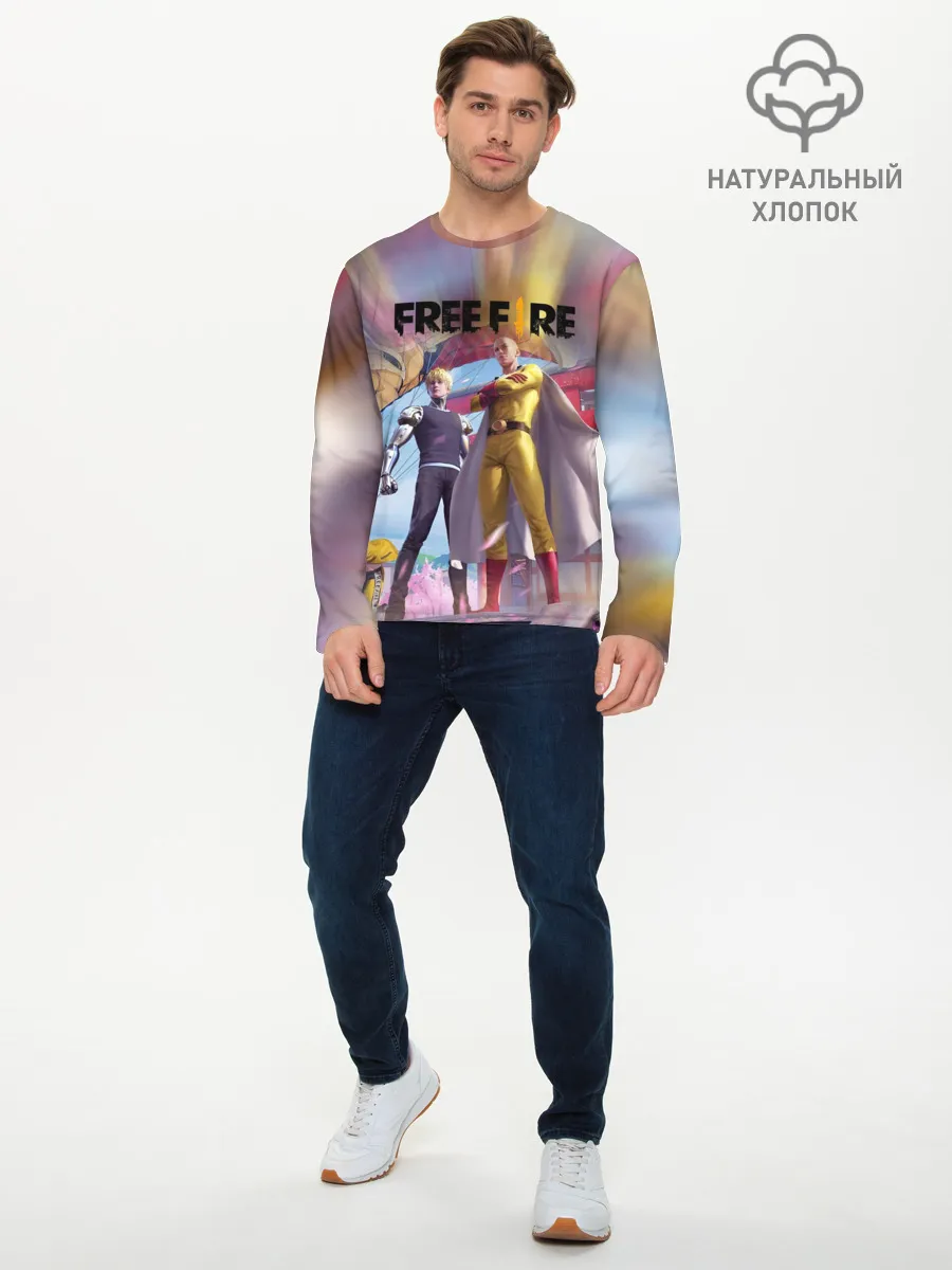 Мужской лонгслив базовый / FREEFIRE | САЙТАМА