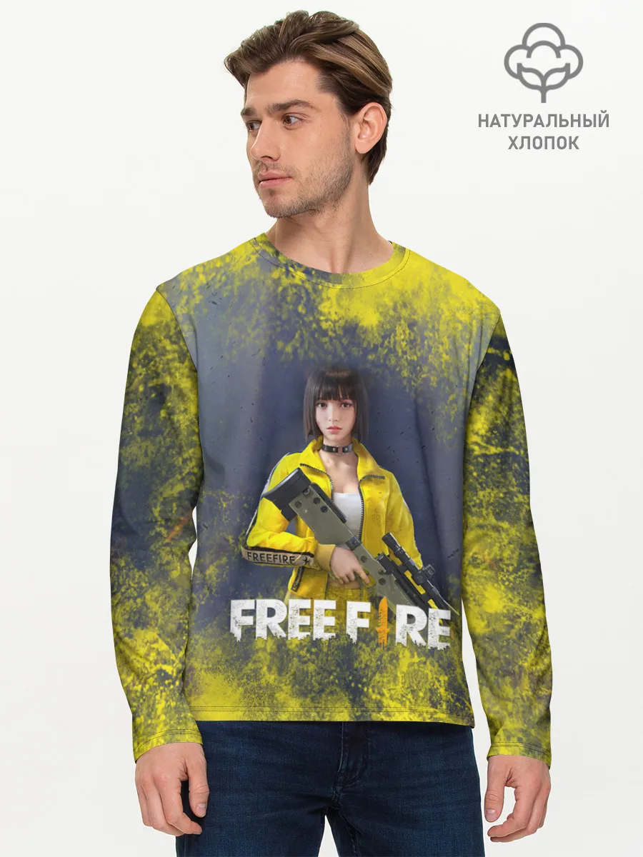 Мужской лонгслив базовый / GARENA FREEFIRE | БАТЛГРАУНД