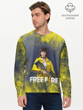 Мужской лонгслив базовый / GARENA FREEFIRE | БАТЛГРАУНД